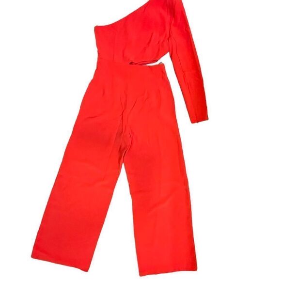 Women's One Shoulder Cut-Out Jumpsuit - Sergio Hudson x Target Red 2X - Picture 8 of 11